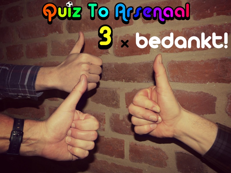 Bedankt Quiz To Arsenaal 3